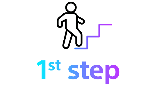 Icon: first step in mCRM therapy journey