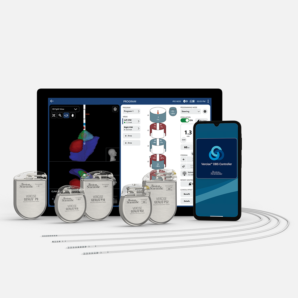 Vercise genus IPGs, leads, patient controller, physician controller.