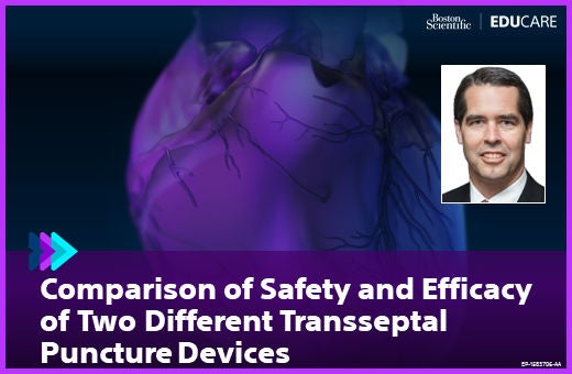 Comparison of safety and efficacy of two different transseptal puncture devices.