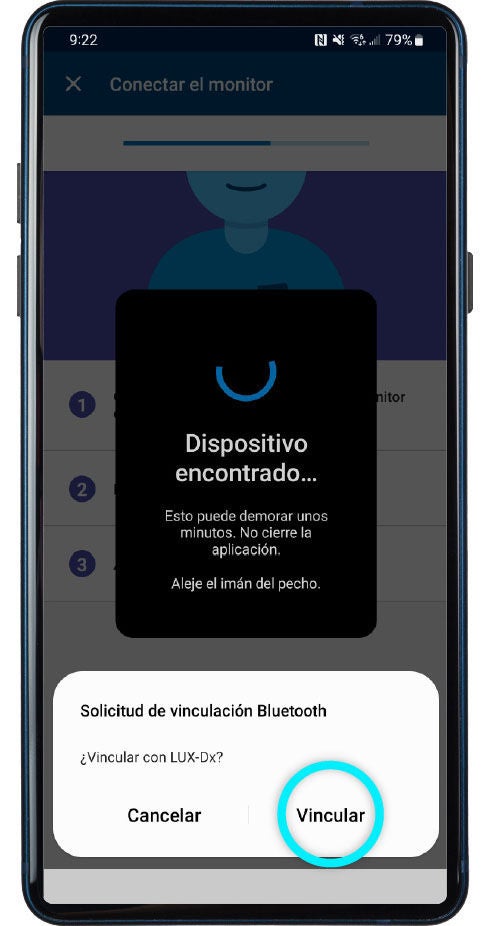 screen prompt to allow Bluetooth pairing