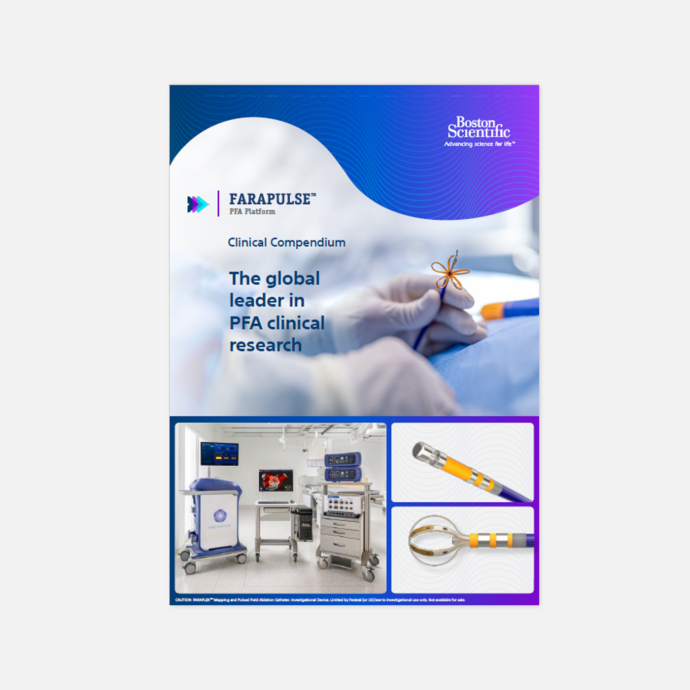 Cover page of the FARAPULSE™ Pulsed Field Ablation (PFA) System PFA clinical compendium.