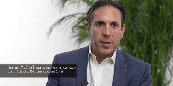Video screenshot of Aaron Fischman, MD, FSIR, FCIRSE, FSVM, Icahn School of Medicine at Mount Sinai.
