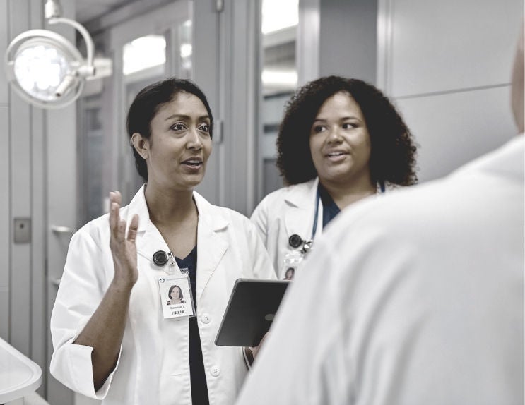 physicians in discussion