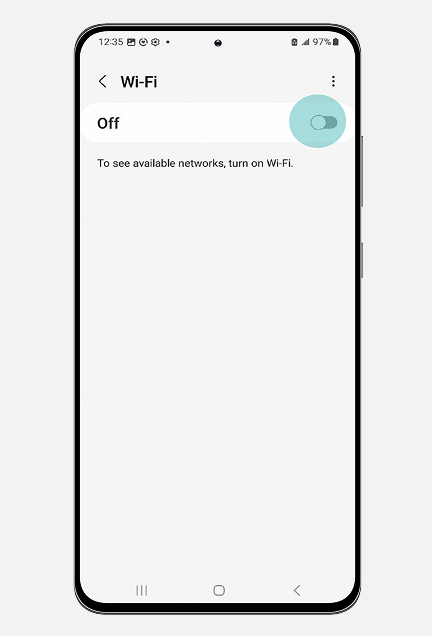 wifi toggle switch in the upper right of your screen will turn it on and off.