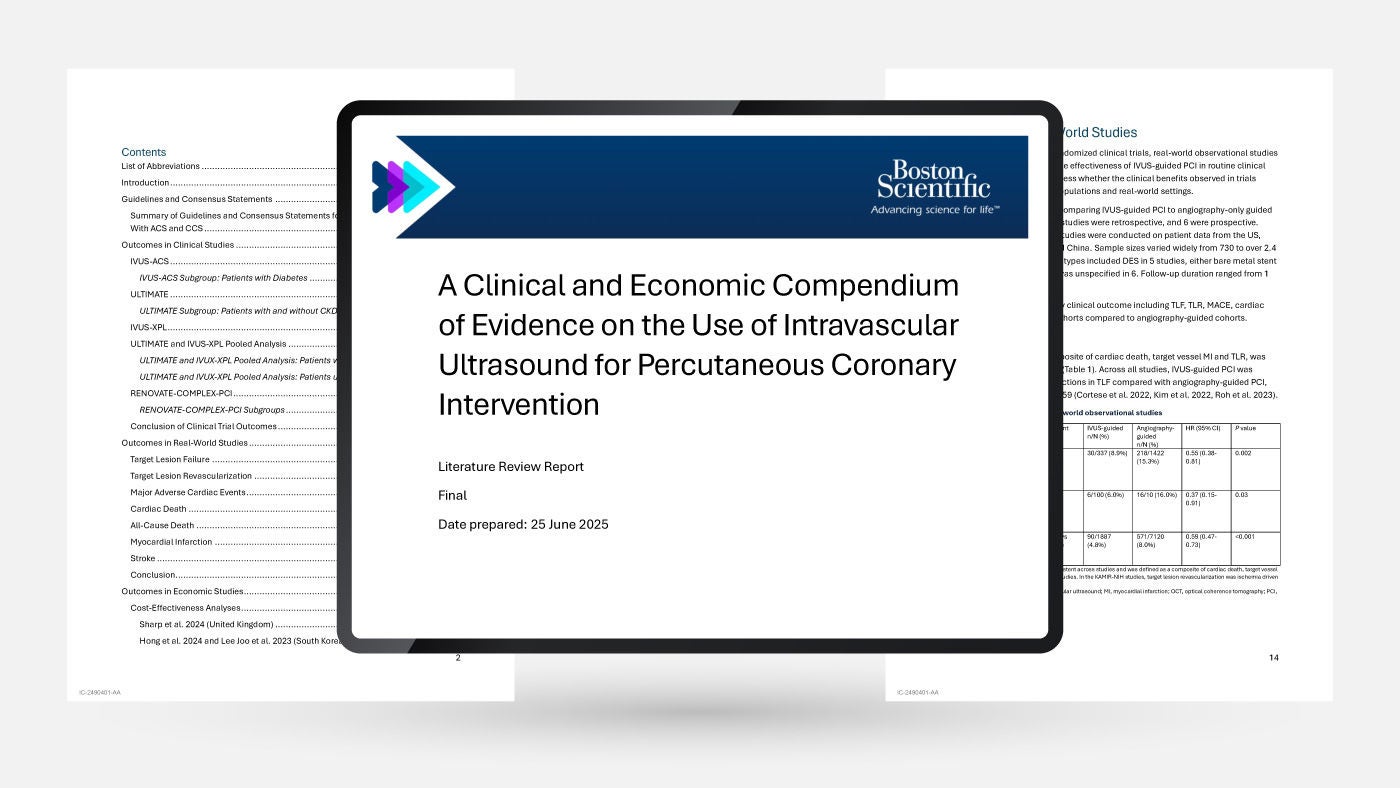 IVUS clinical and economic evidence overview