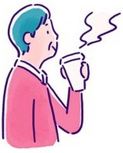 飲み物を飲む人のイラスト