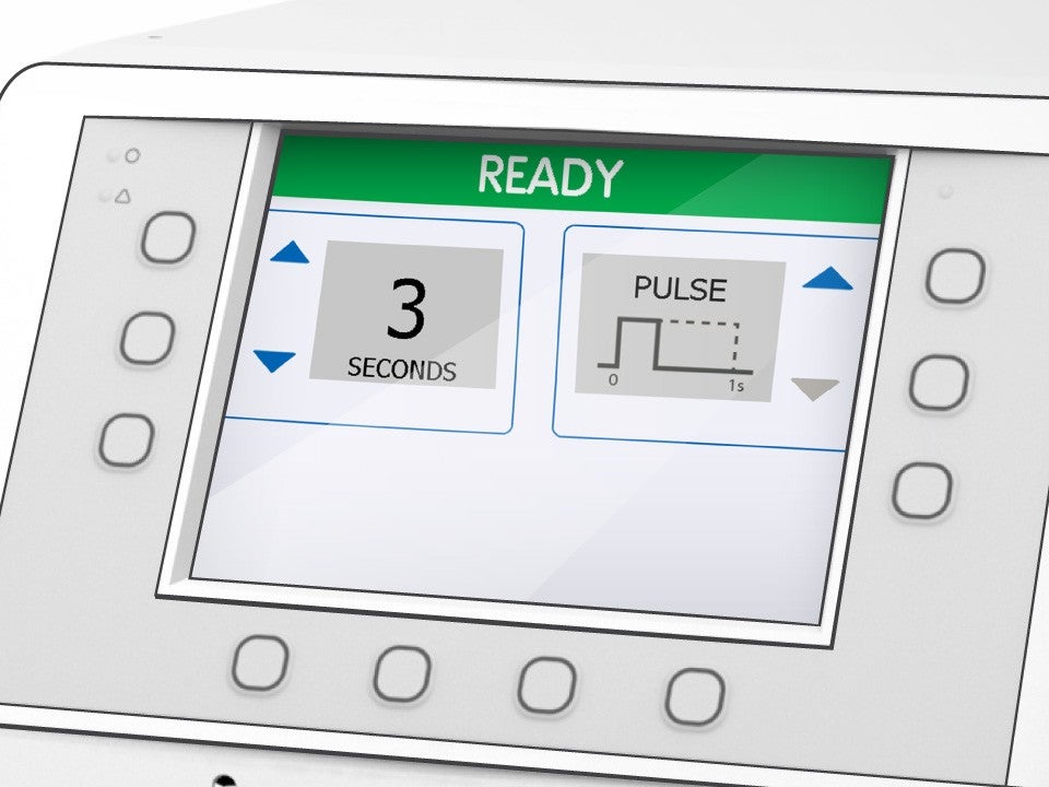 The graphic interface of the RFP-100A RF Puncture Generator.