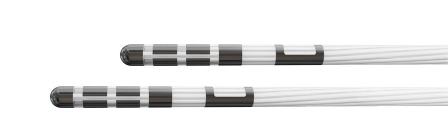 Two leads lying next to each other