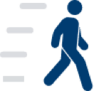 Icon of a man walking