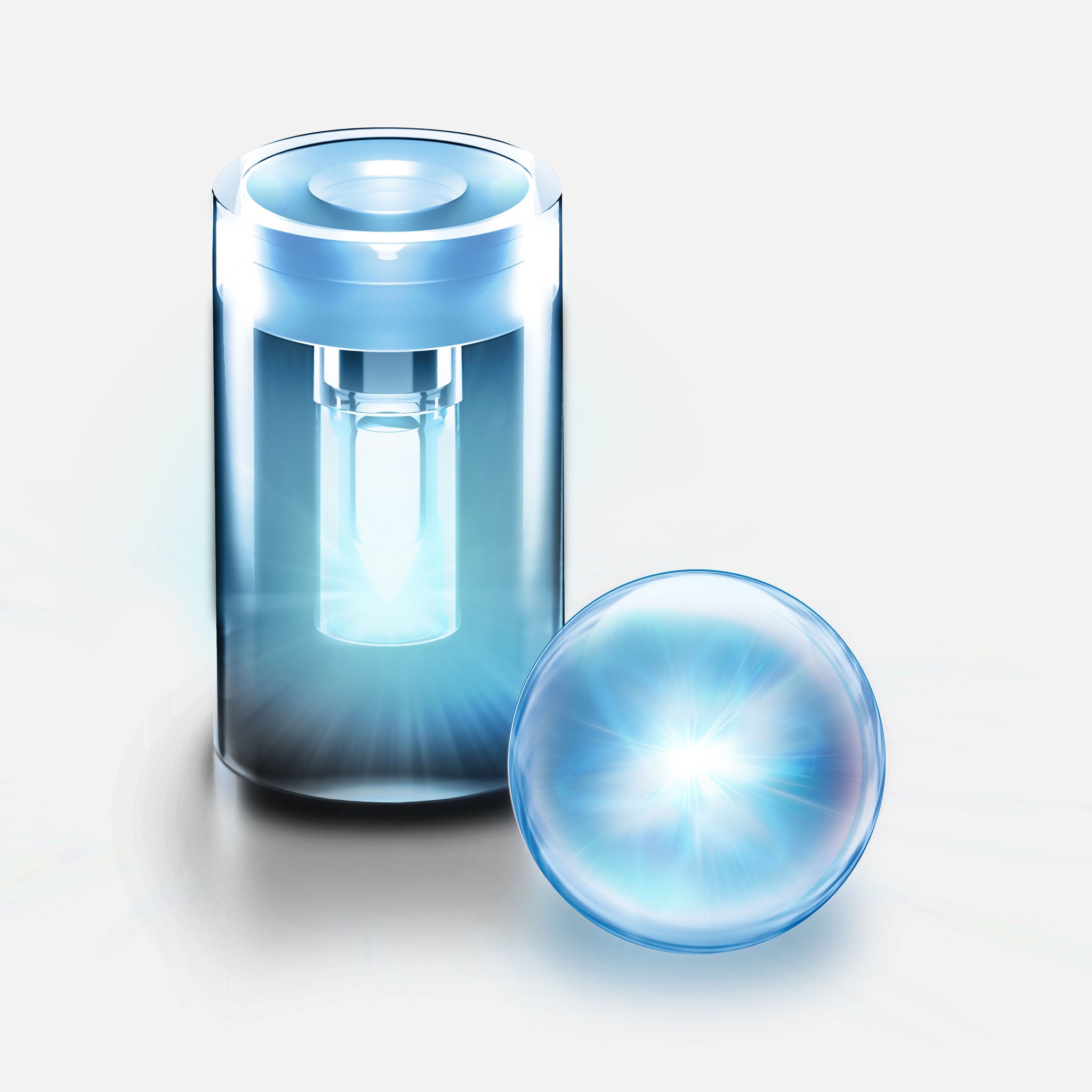 TheraSphere™ vial and microsphere.