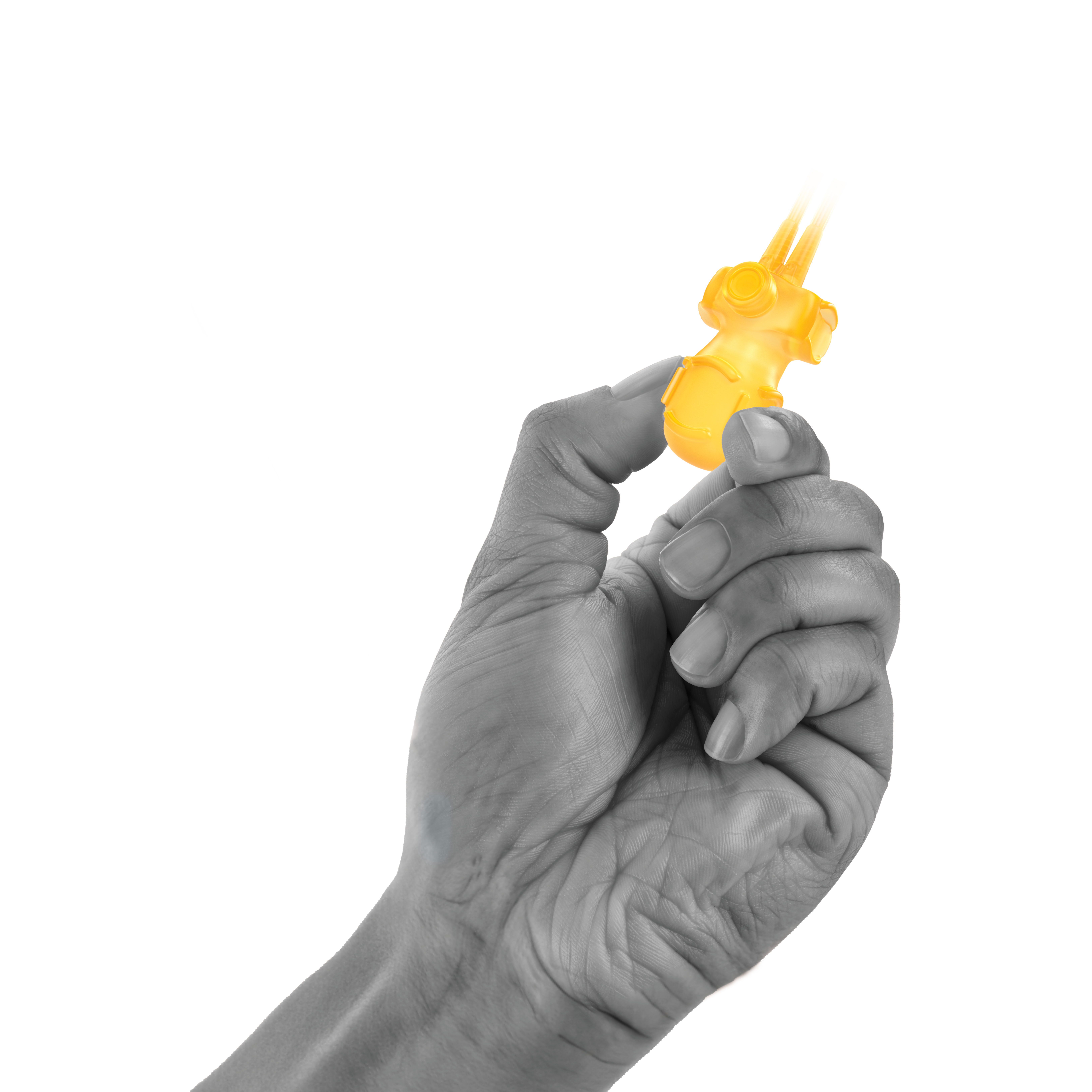 hand pushing tenacio bulb
