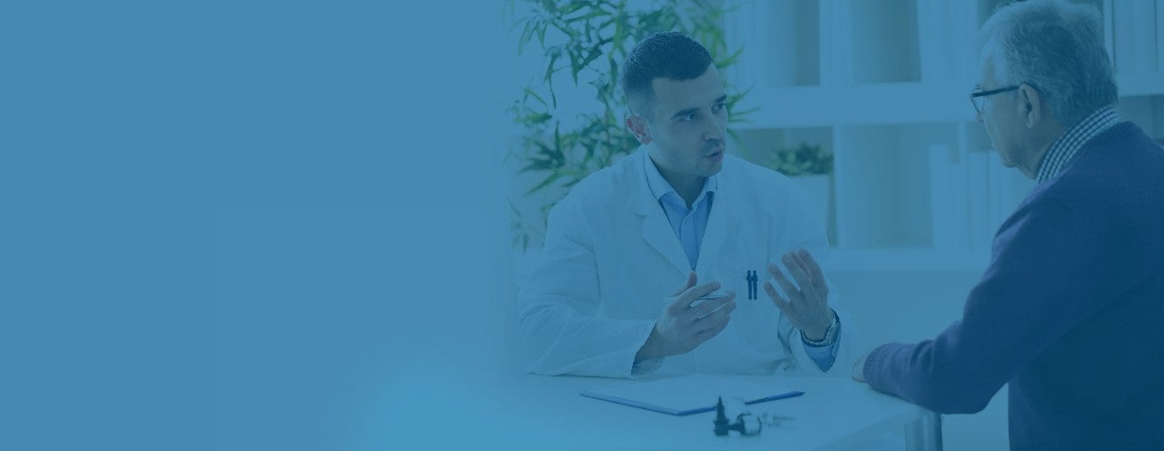 patient consulting with doctor