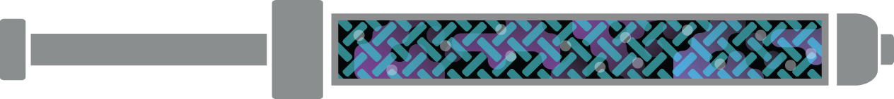 Obsidio Conformable Embolic pre-mixed syringe.