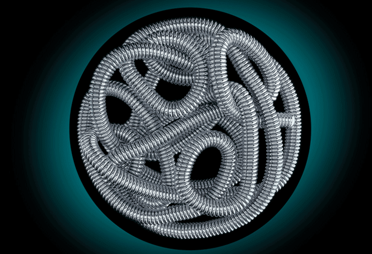 Embold soft coil on black background