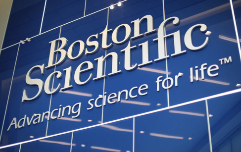 Boston Scientific corporate wall signage.