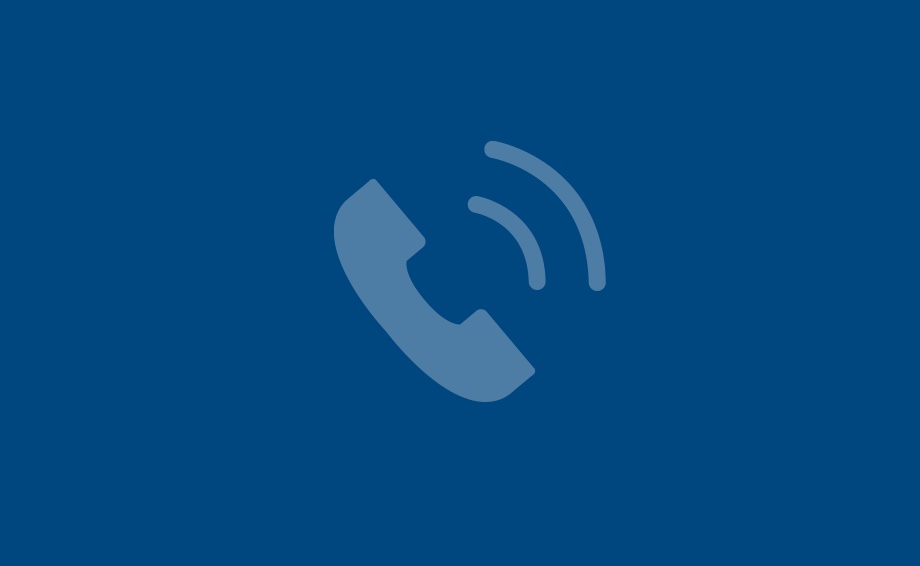 icon of phone with blue background