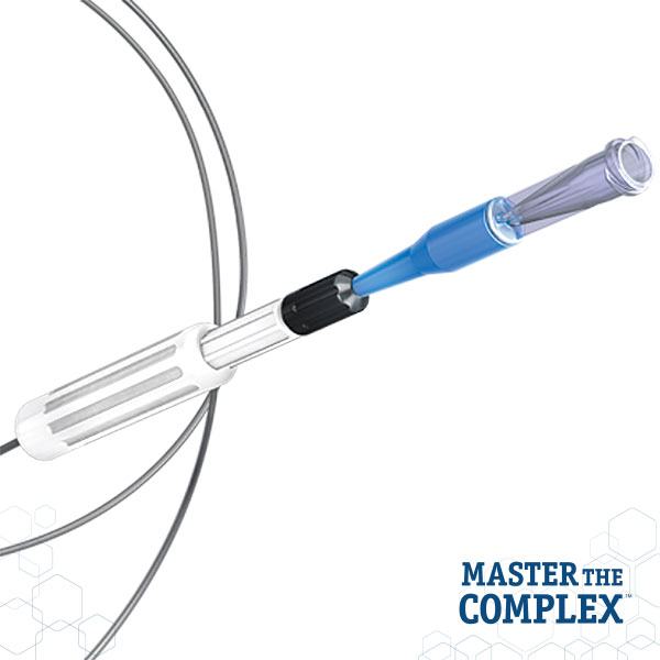 Fast-Spin torque device allows rapid rotation of the catheter to facilitate crossing.