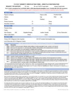 Tactra™ Penile Prosthesis Benefit Verification Form 