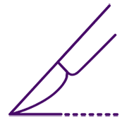 Icon of a surgical scalpel. 