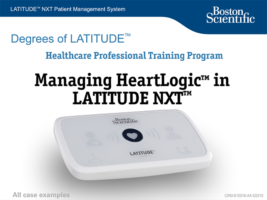 Managing HeartLogicTM in LATITUDE NXT
