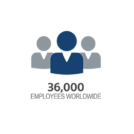 icon with 36,000 employees