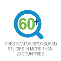 60+ Investigator-sponsored studies in more than 20 countries