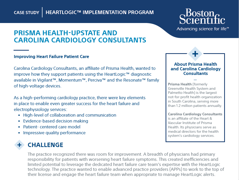 HeartLogic Implementation Program Case Study