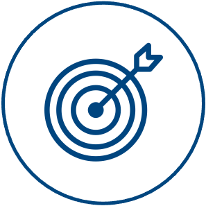 Icon of arrow hitting target