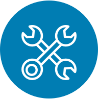 Icon of two crossed wrenches