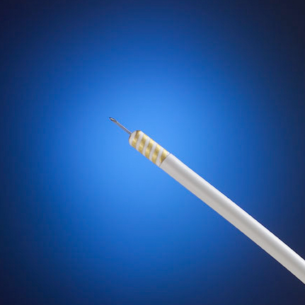 Rounded Gold distal tip designed to provide excellent conductivity, uniform burn and effective coagulation