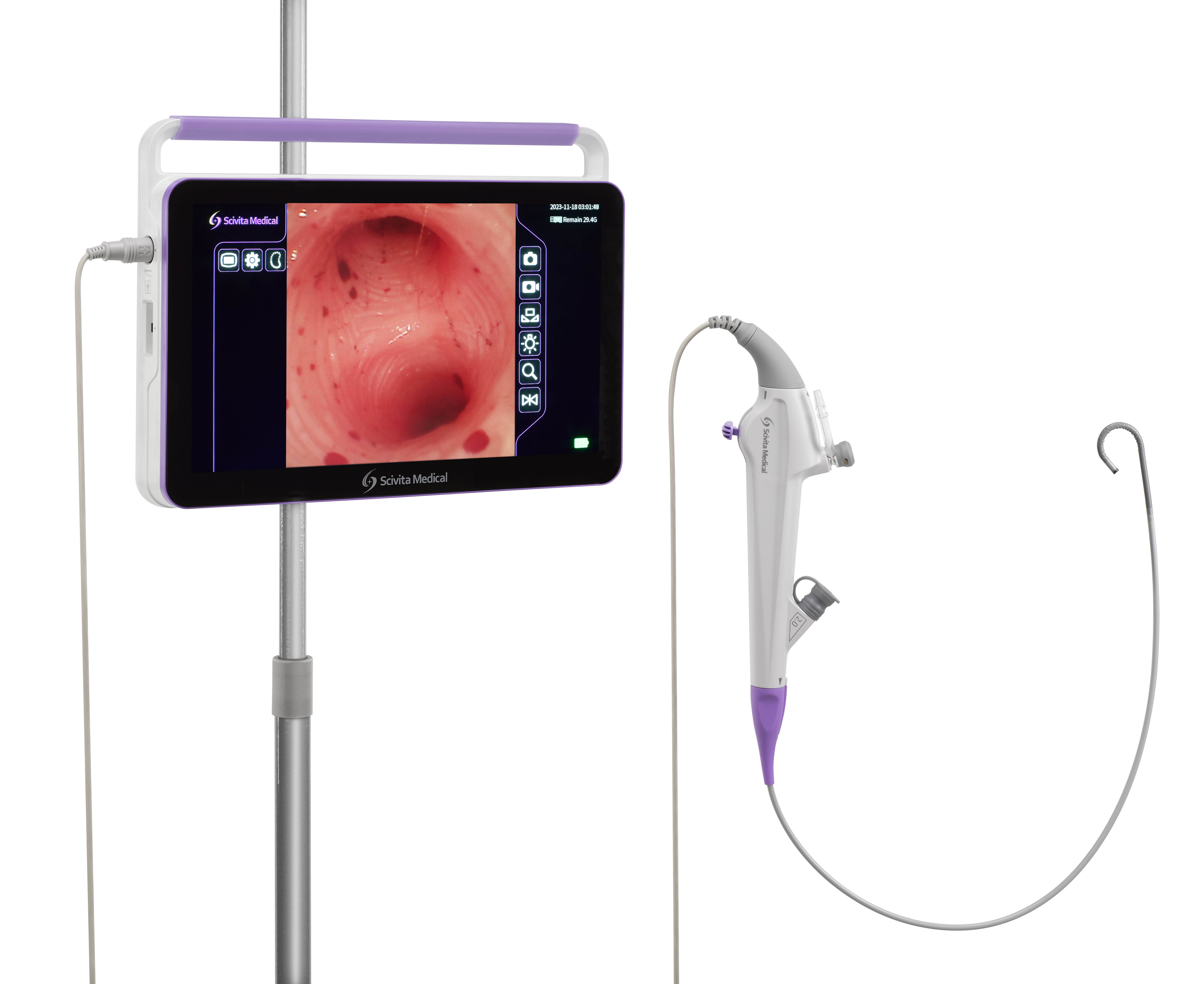 Image of Scivita System a product of Single Use Bronchoscope and Full HD Image Processor.