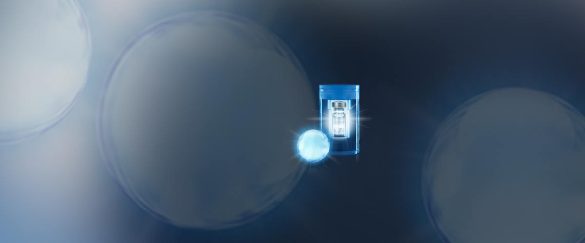 TheraSphere vial and single sphere image.