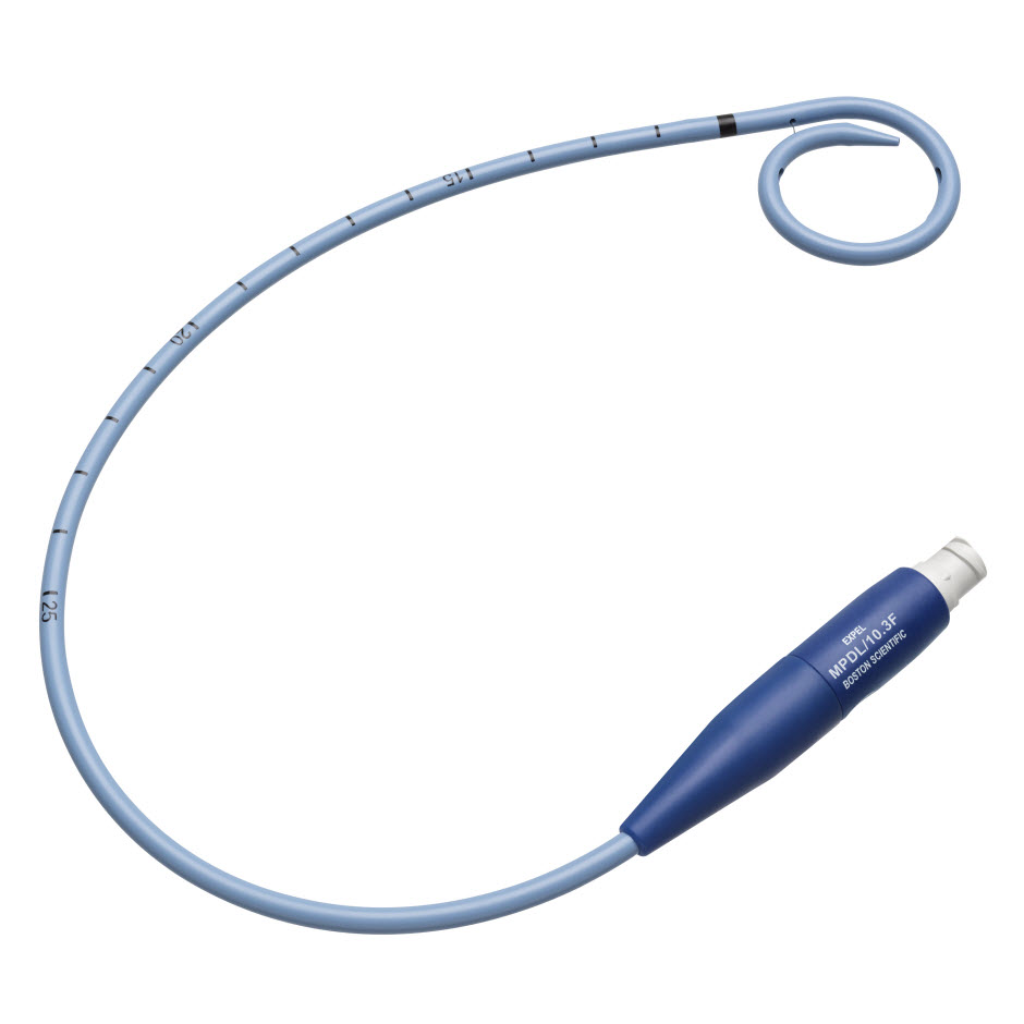 Expel Drainage Catheter featuring Flexithane material designed for increased radiopacity and best-in-class bucking resistance.