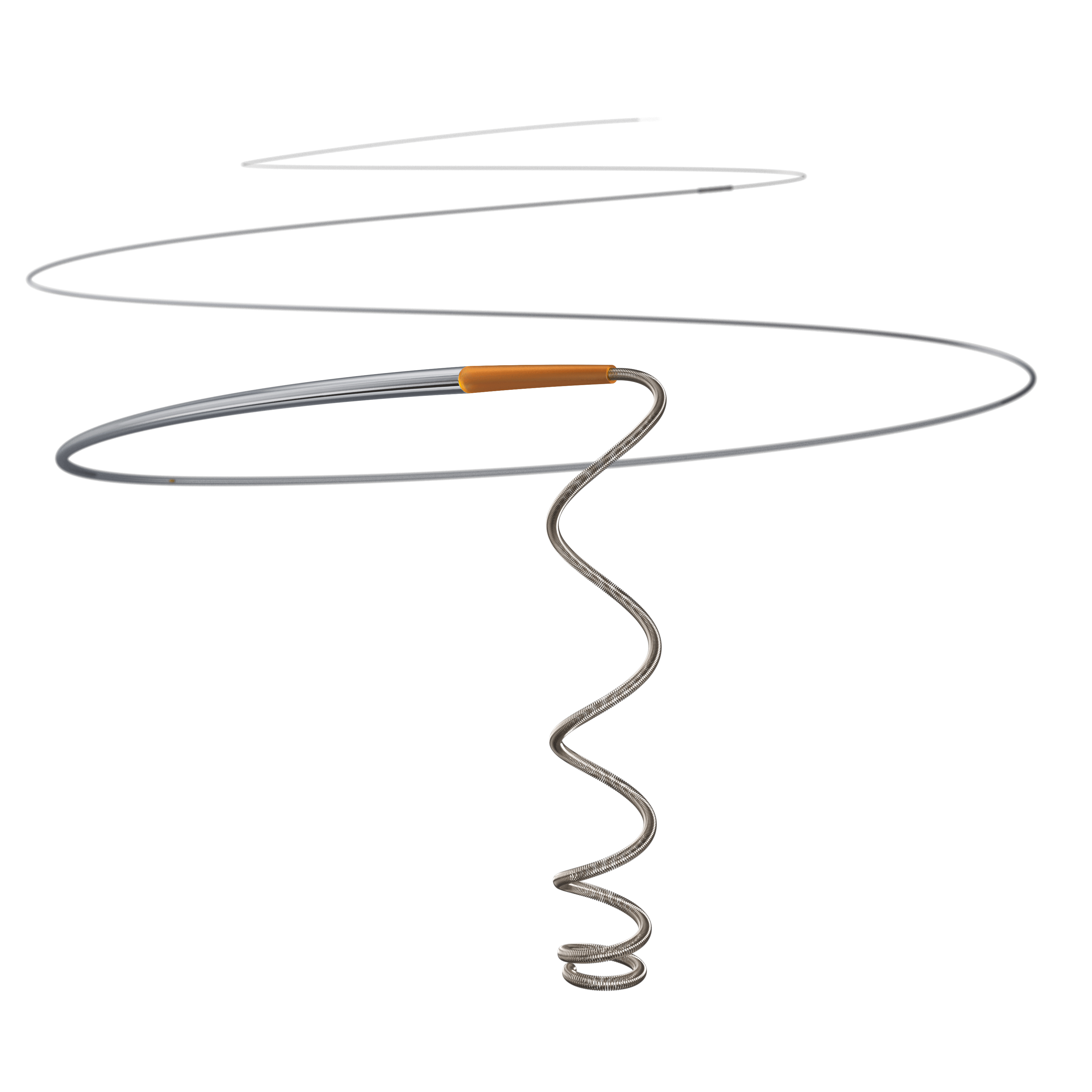 Boston Scientific Embold Detchable Coil System with a microcatheter against a white background.