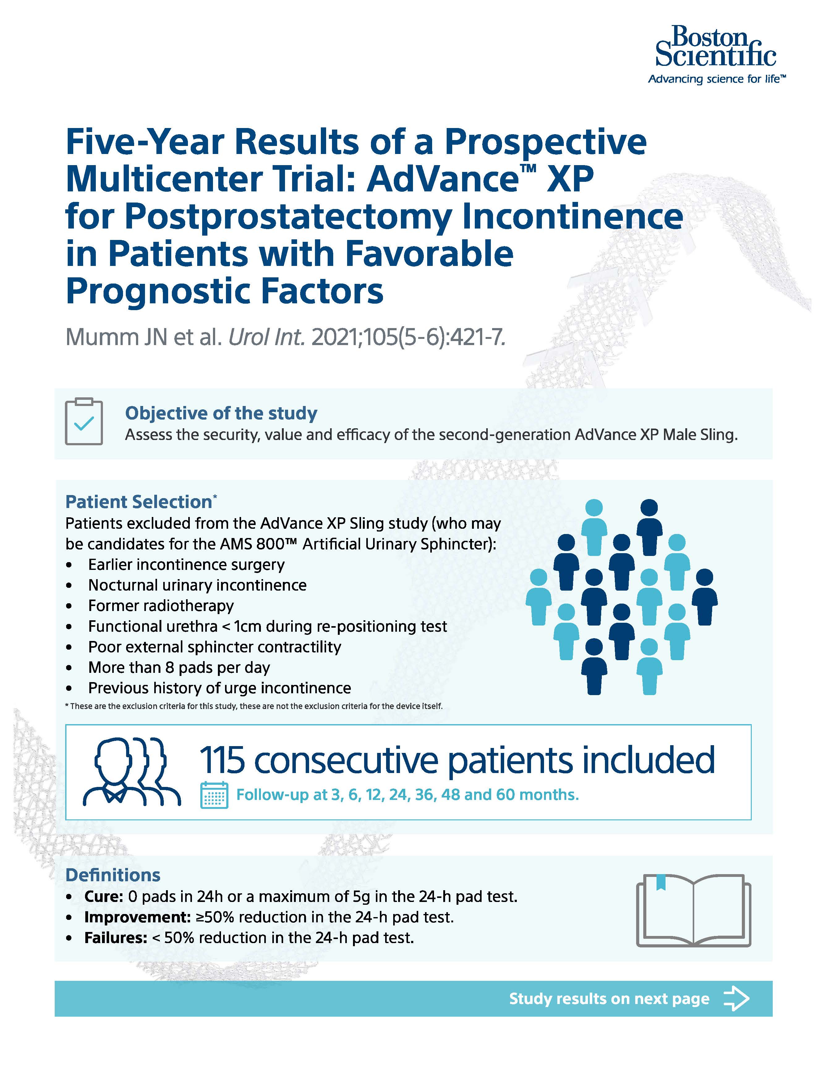 Boston Scientific Summary of  the Five-Year Results of a Prospective Multicenter Trial