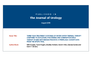 Read about the 3-year outcomes of water vapor thermal therapy compared to drug therapy