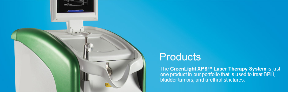 BPH Products | The GreenLight XPS Laser Therapy System is just one product in our portfolio that is used to treat BPH, bladder tumors, and urethral strictures.