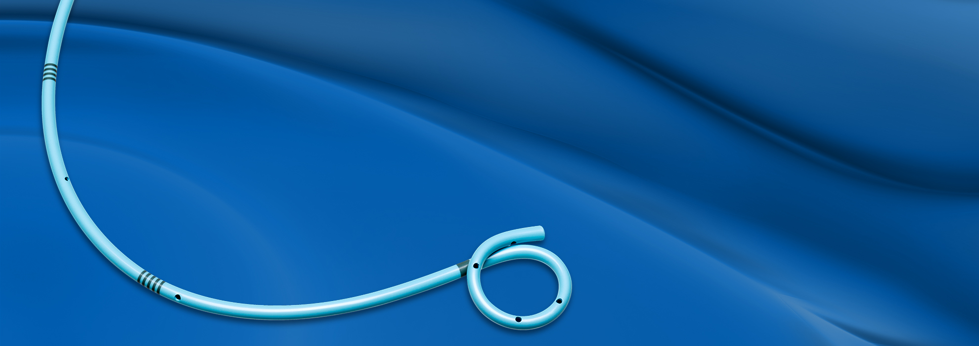 Tria stent on blue background