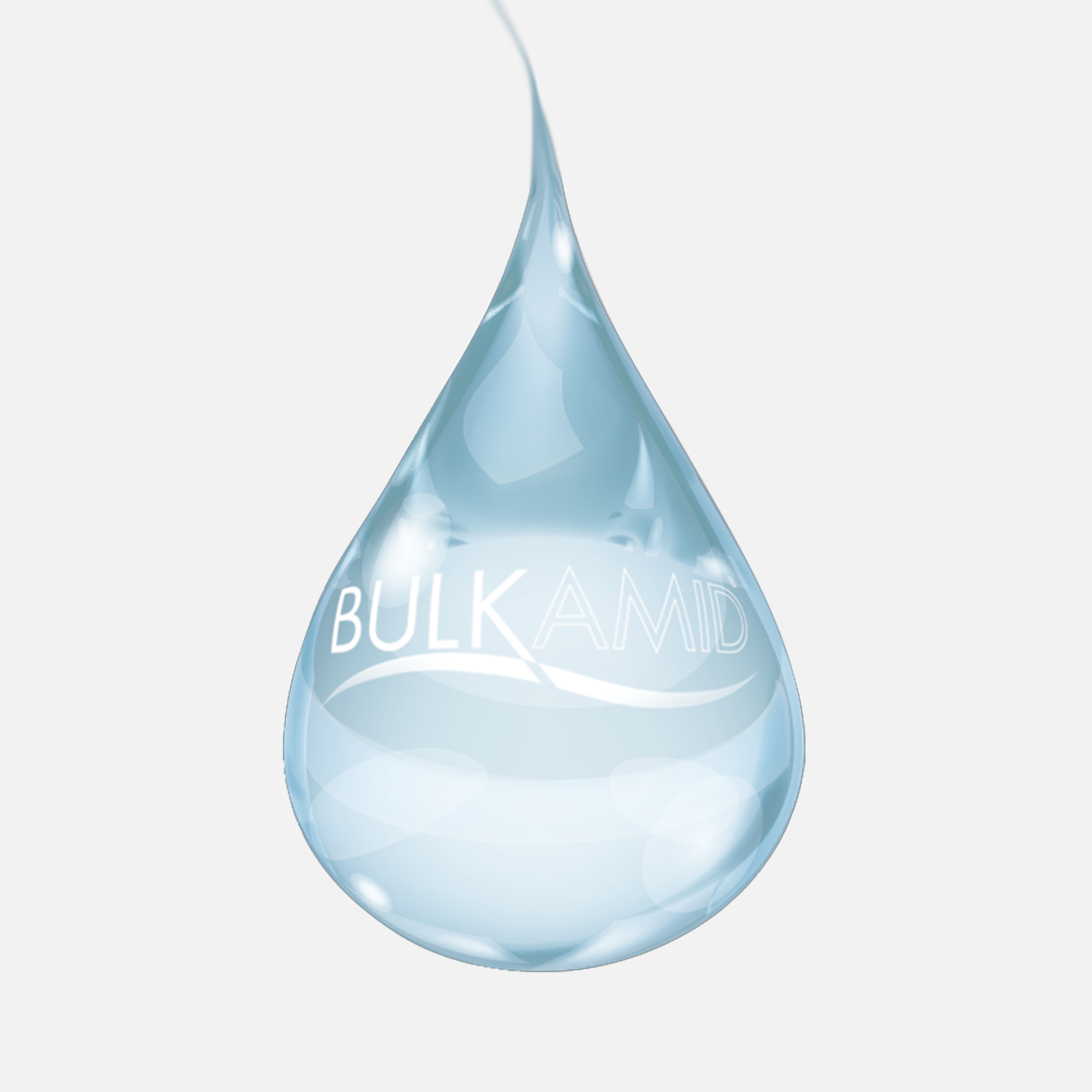 Bulkamid hydrogel droplet illustrating water-based urethral bulking agent used to treat stress urinary incontinence