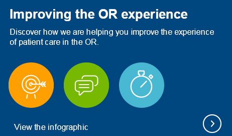 Improving the OR experience - Discover how we are helping you improve the experience of patient care in the OR - View the infographic