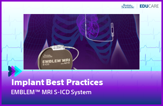 Best practice series with procedure videos and an interactive PDF on procedures for implanting the S-ICD.