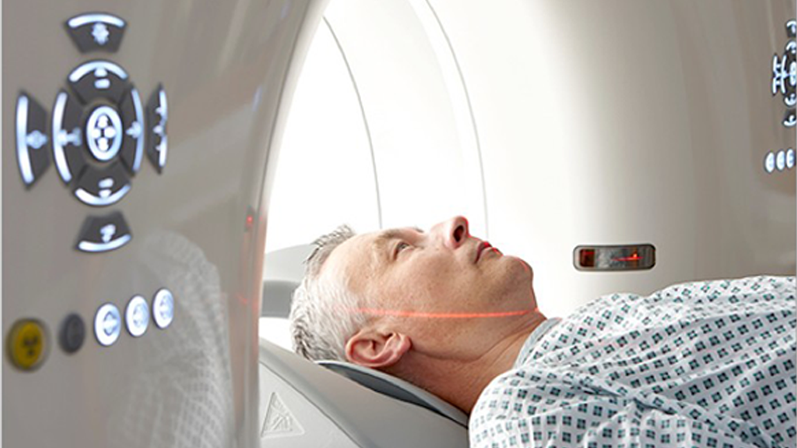 Patient undergoing a full body MRI scan with ImageReady MR Conditional Systems .