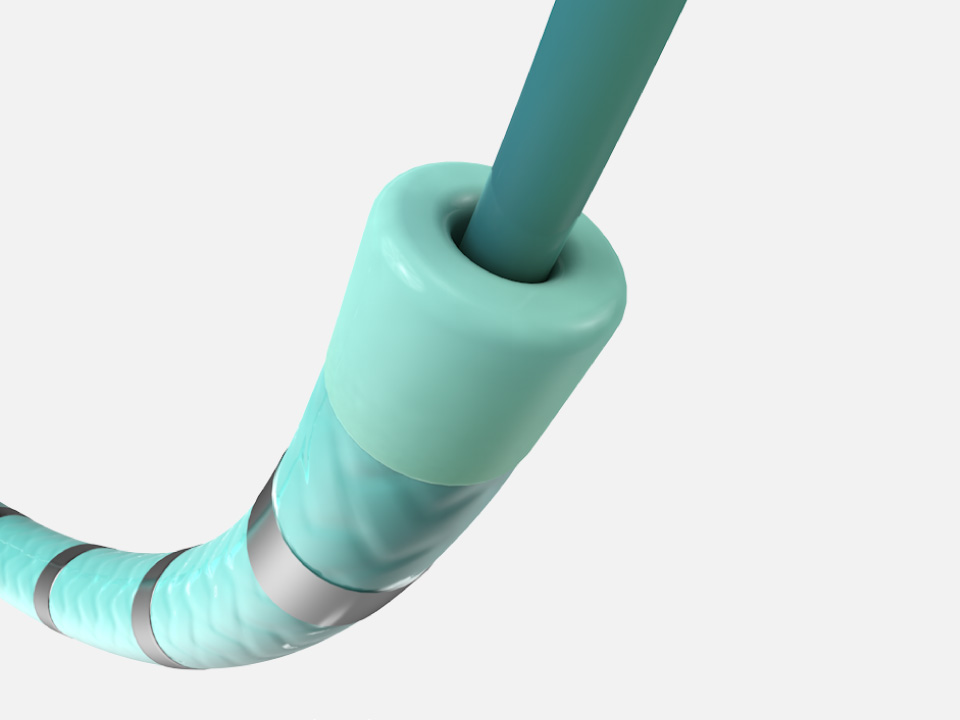 Detail of distal end of EPstar 6F Fixed Electrophysiology Catheter with Lumen