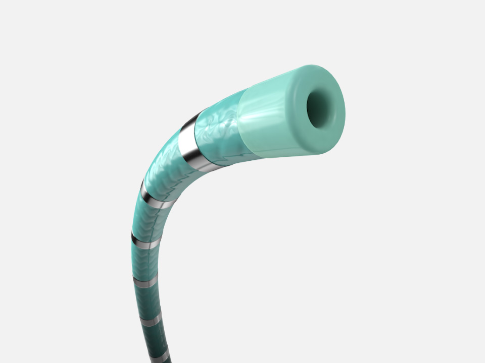 Flexible and atraumatic soft distal tip of the EPstar 6F Fixed Electrophysiology Catheter with Lumen.