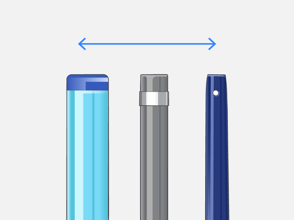 Varying sheath sizes, illustrating ProTrack Pigtail Wire's support of multiple sizes.