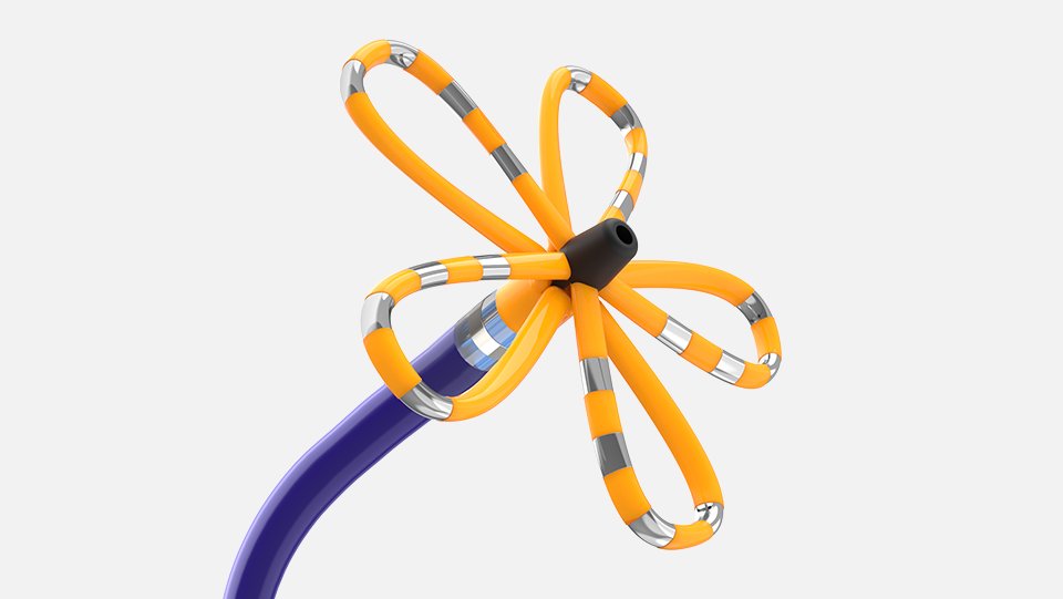 Deep red field tags in cardiac map image show areas in the vein of overlapping pulsed field ablation.