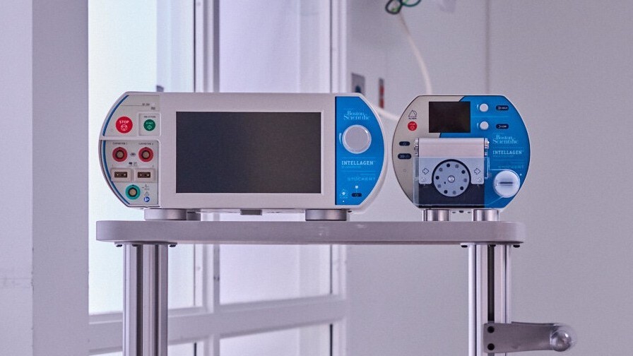 The INTELLAGEN Cardiac Ablation System on a cart.