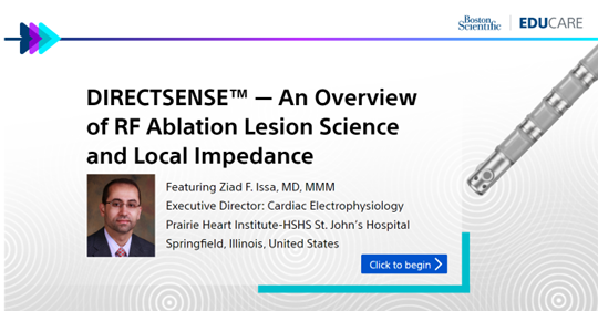 Title page of webinar on the science behind RF cardiac ablation and local impedance tech featuring Ziad Issa, MD.