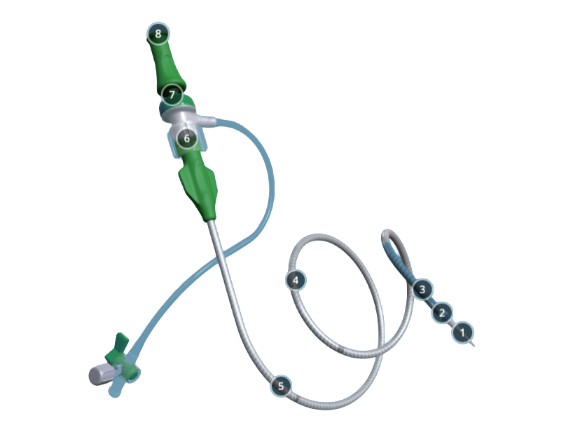 Catapult 3d image with numbered labels.