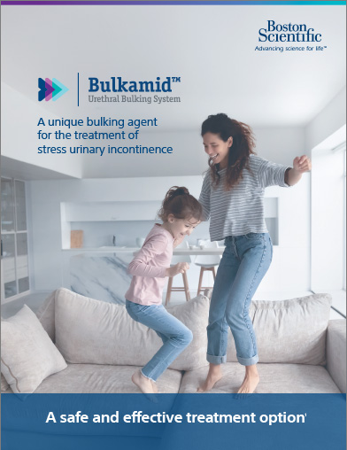 Bulkamid™ Urethral Bulking System physician brochure thumbnail.